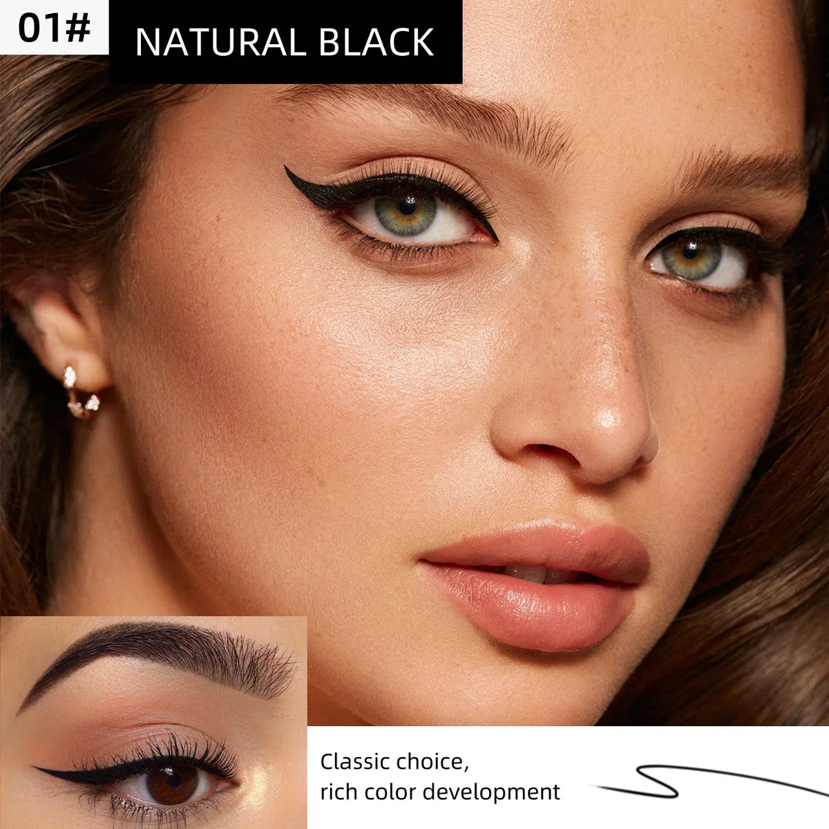 FelinWel 2-in-1 Gel Eyeliner & Brow Set – Waterproof, Brushes Included