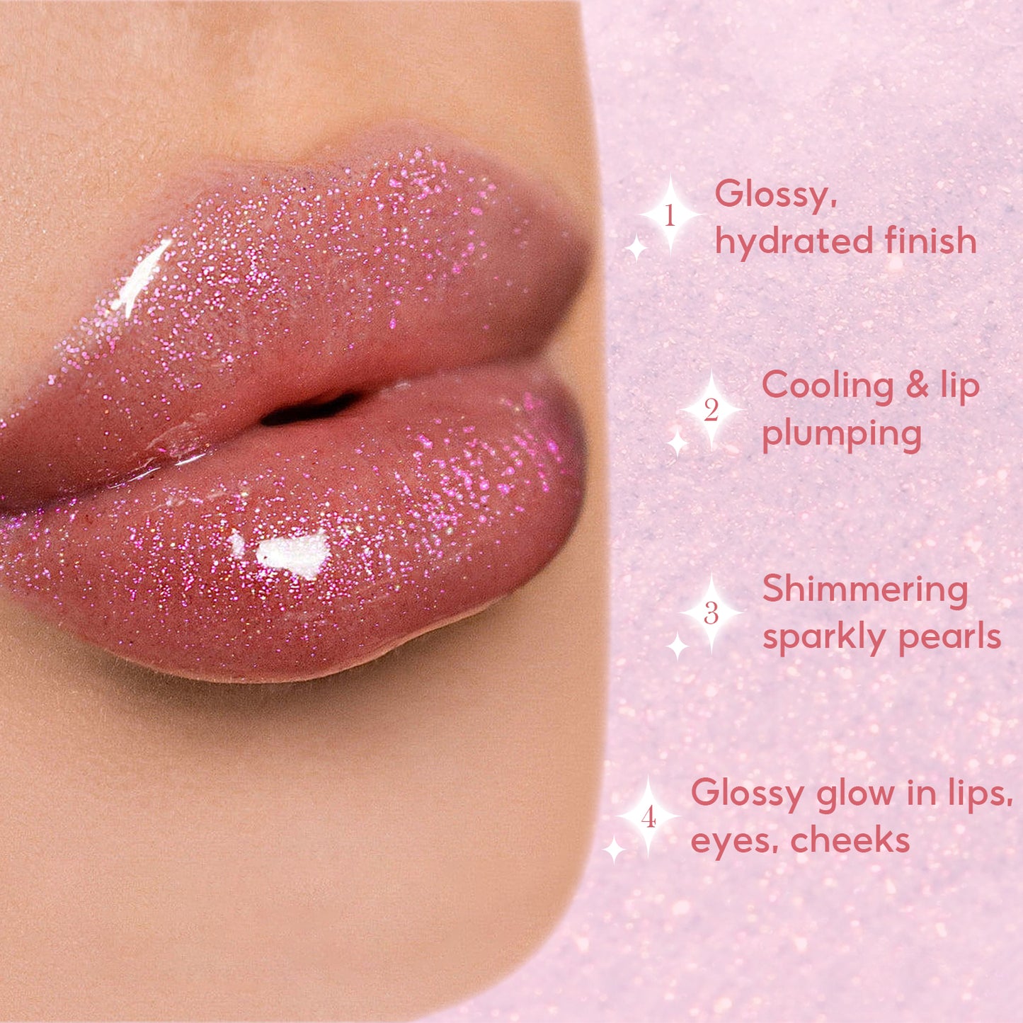 FelinWel Super Sparkly Lip Gloss, Shining and Nourishing, Fresh Texture, Buildable Formula, One for Multipurpose