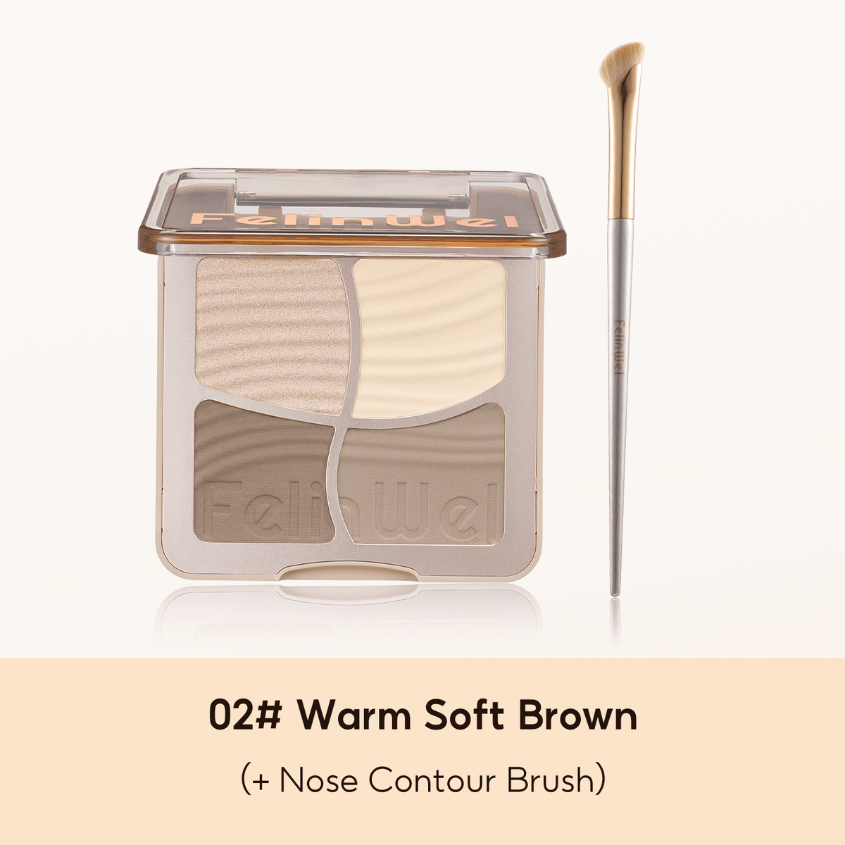 FelinWel 4-in-1 Face Palette – Contour, Bronzer, Blush & Highlighter