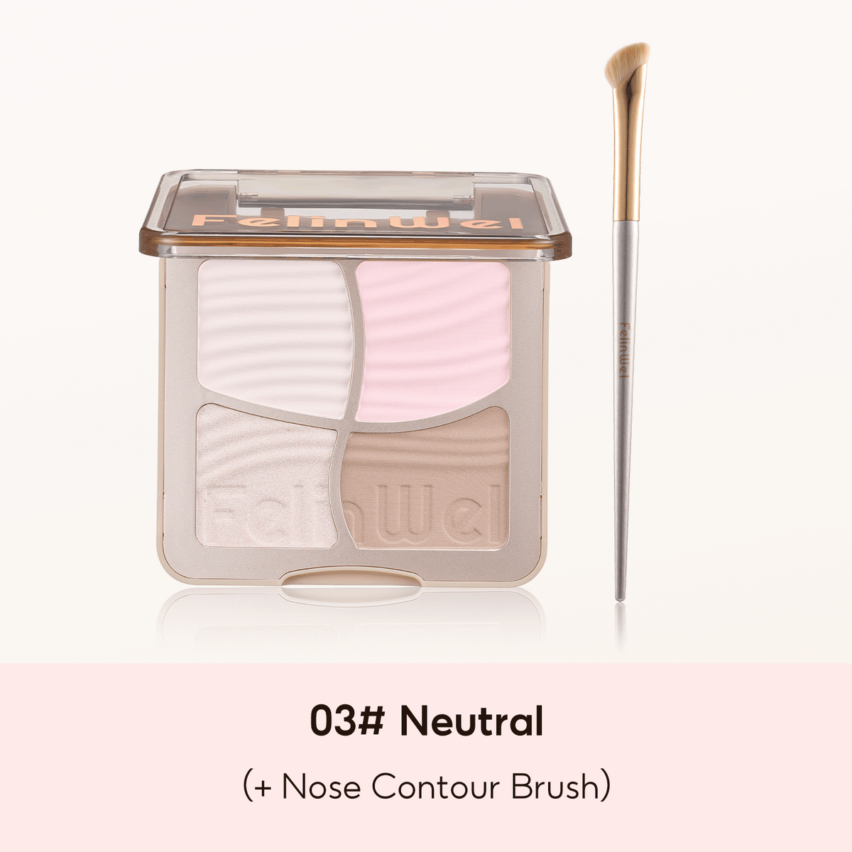 FelinWel 4-in-1 Face Palette – Contour, Bronzer, Blush & Highlighter