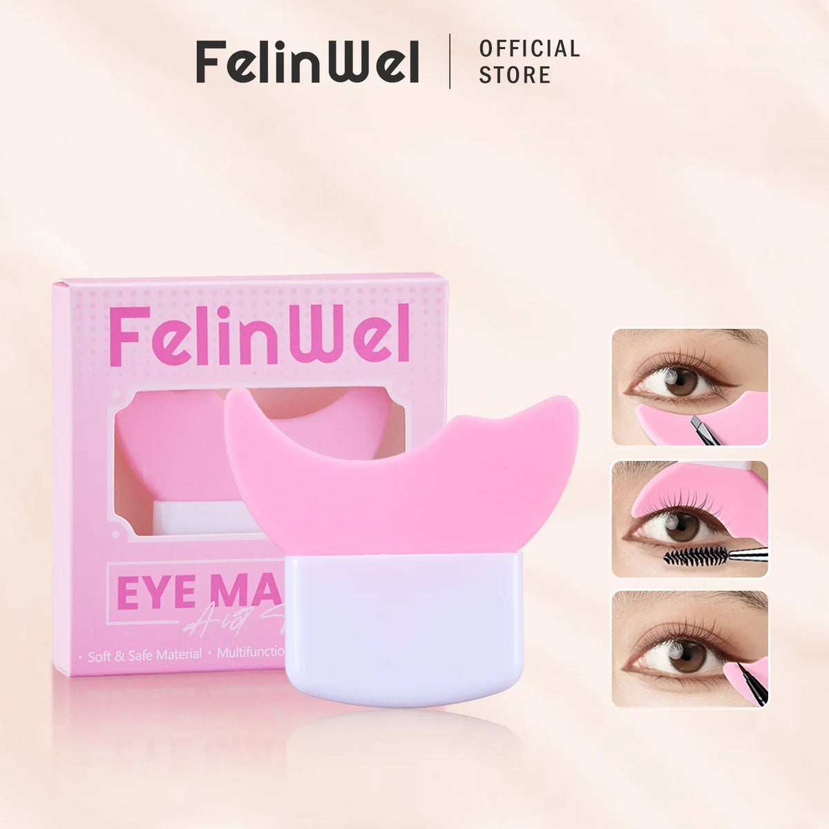 FelinWel Reusable Eye Makeup Guard & Applicator – Eyeliner, Mascara & Eyeshadow Shield