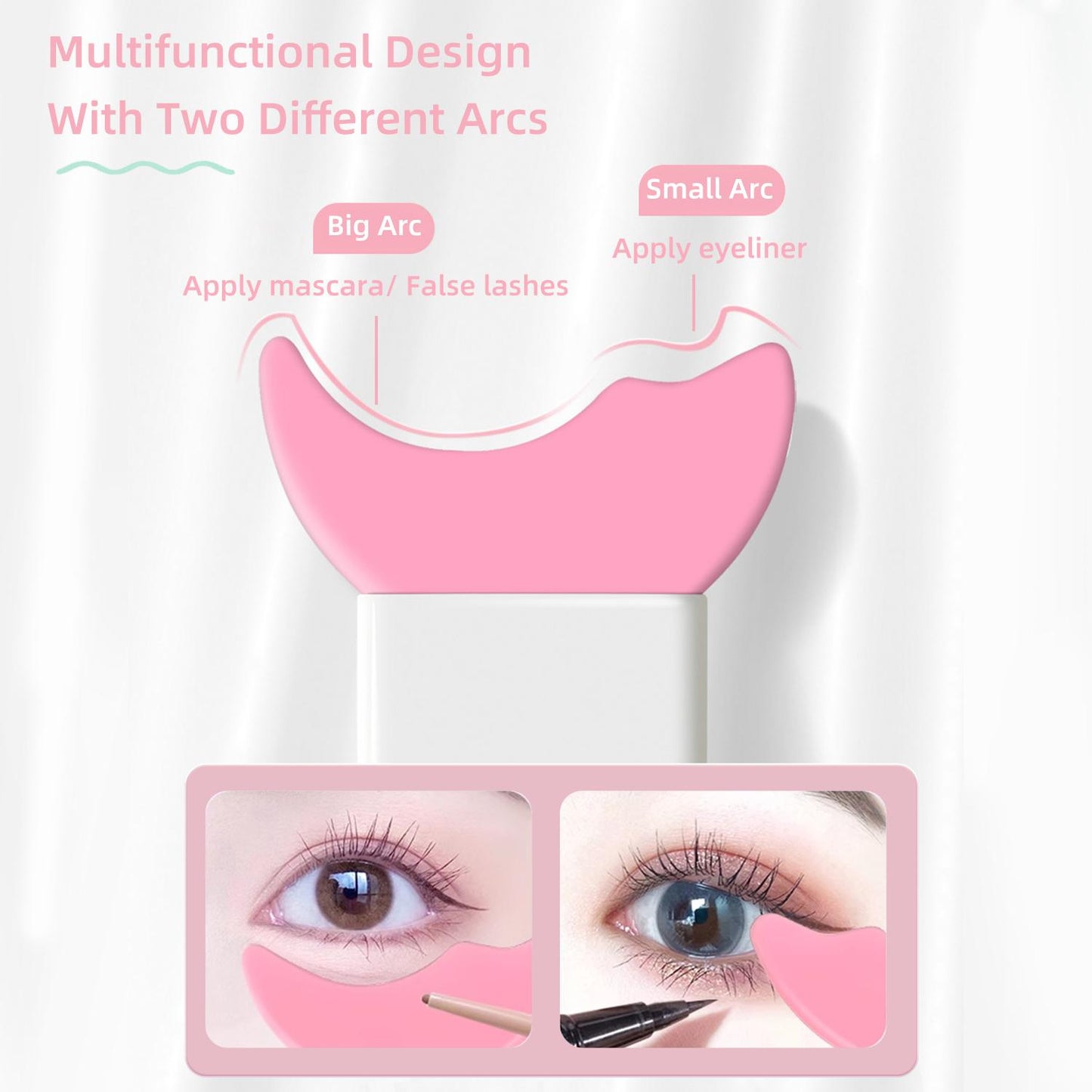 FelinWel - Multifunctional Eye Makeup Aid Protector, Mascara And Eyeshadow Applicator Pad, Eyeliner Guide, Reusable, For Beginners