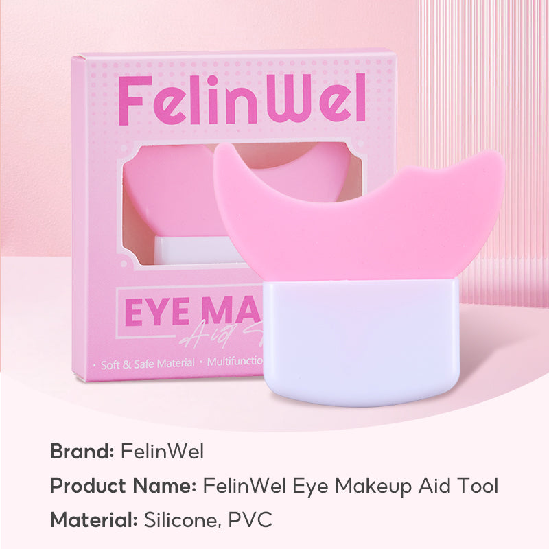 FelinWel - Multifunctional Eye Makeup Aid Protector, Mascara And Eyeshadow Applicator Pad, Eyeliner Guide, Reusable, For Beginners
