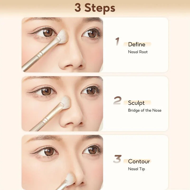 FelinWel Half Fan-Shape Nose Contour Brush β Precise Sculpting, Cruelty-Free