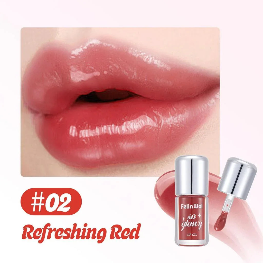 FelinWel Moisturizing Lip Oil – Glossy Tint, 12H Hydration