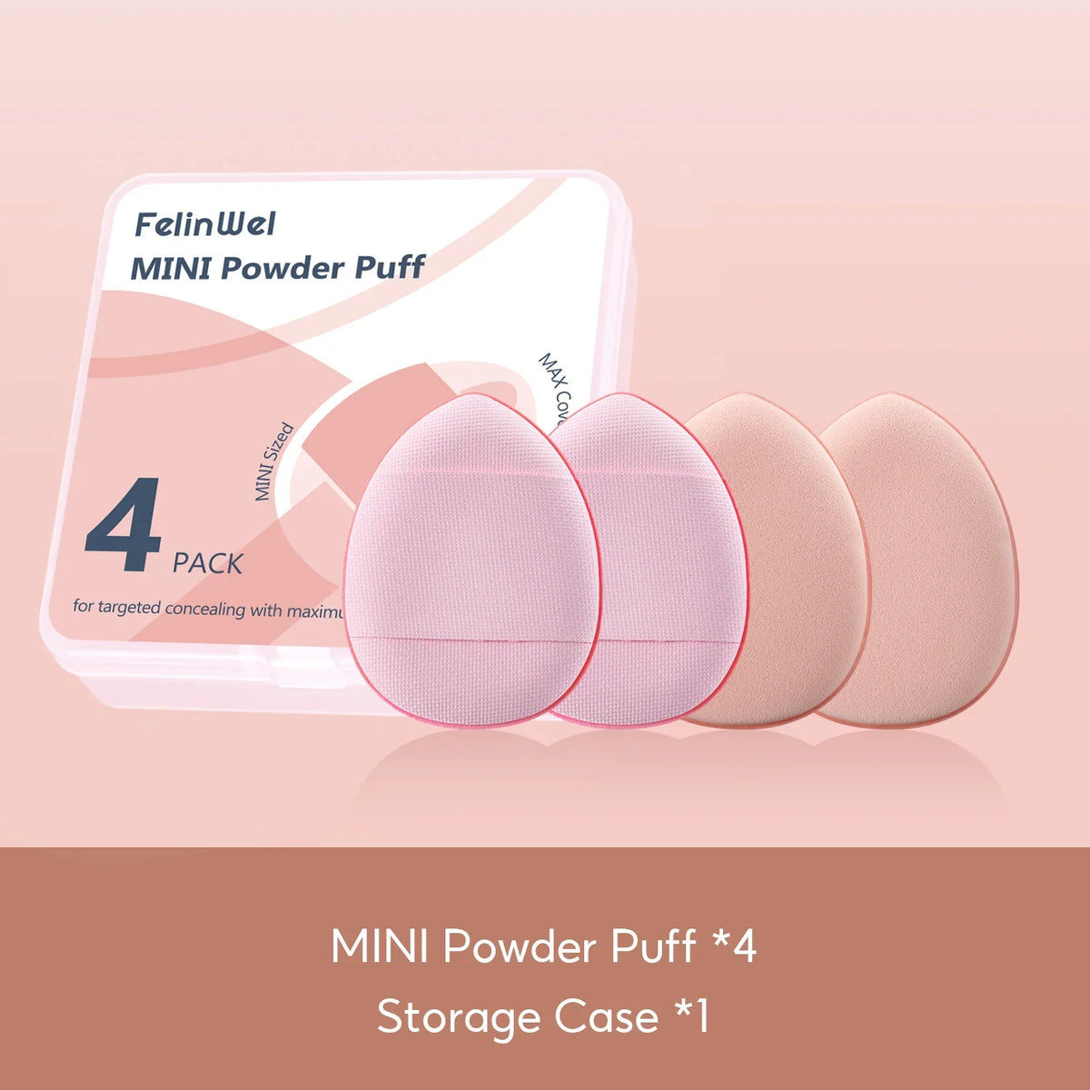 FelinWel Mini Finger Puff Set – Precision Concealer & Foundation Detail Sponge