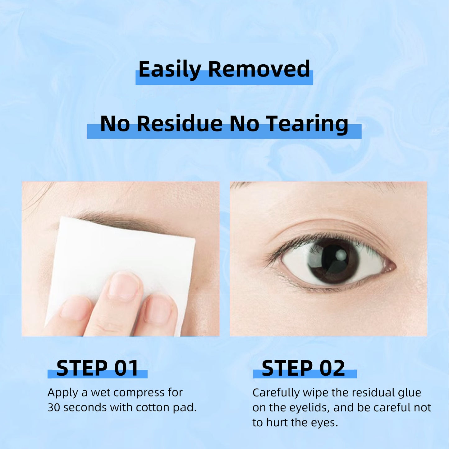 FelinWel - Strong Hold False Eyelash Glue with Brush Applicator for Strip Lash Cluster