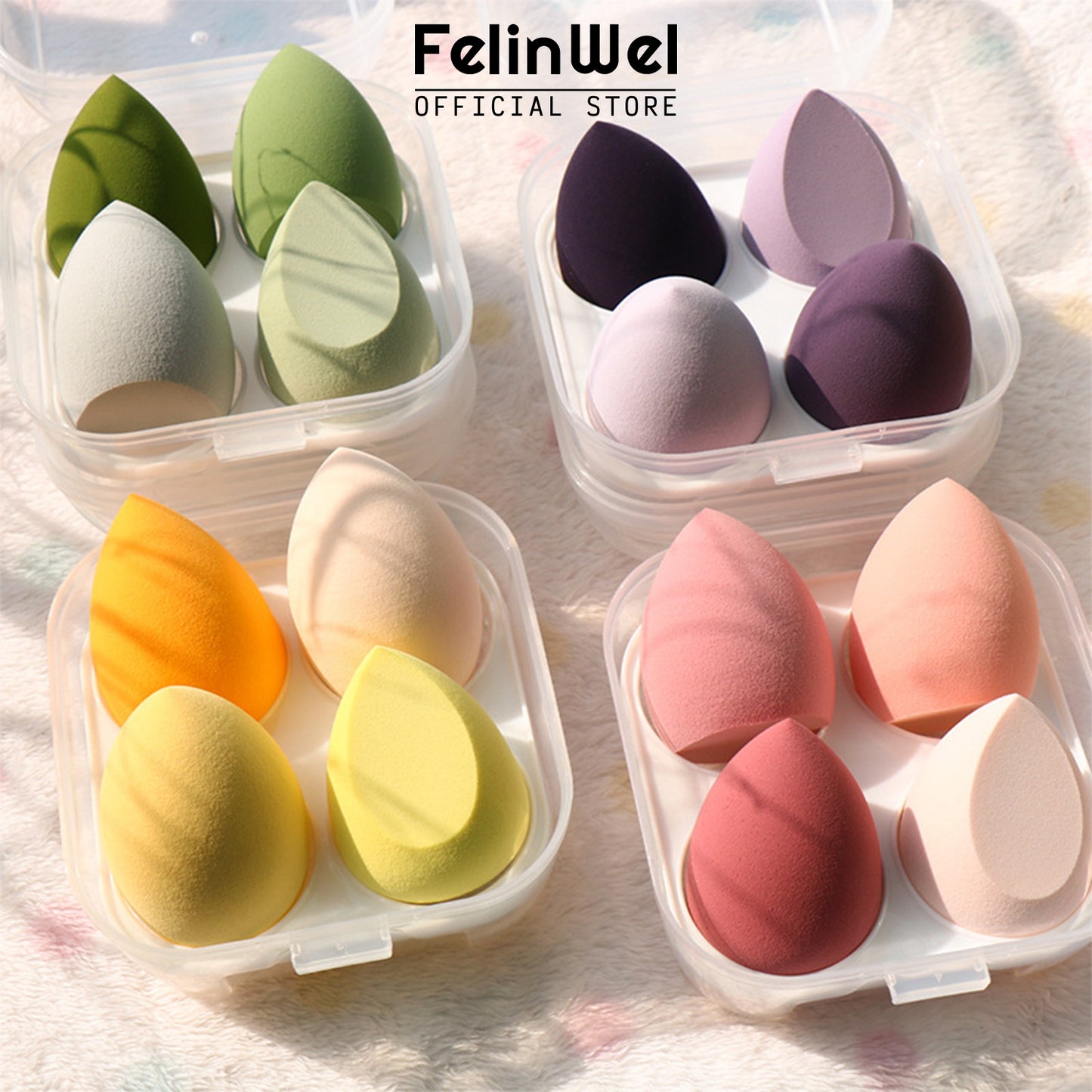 4 Pack Beauty Blender Makeup Sponges Set