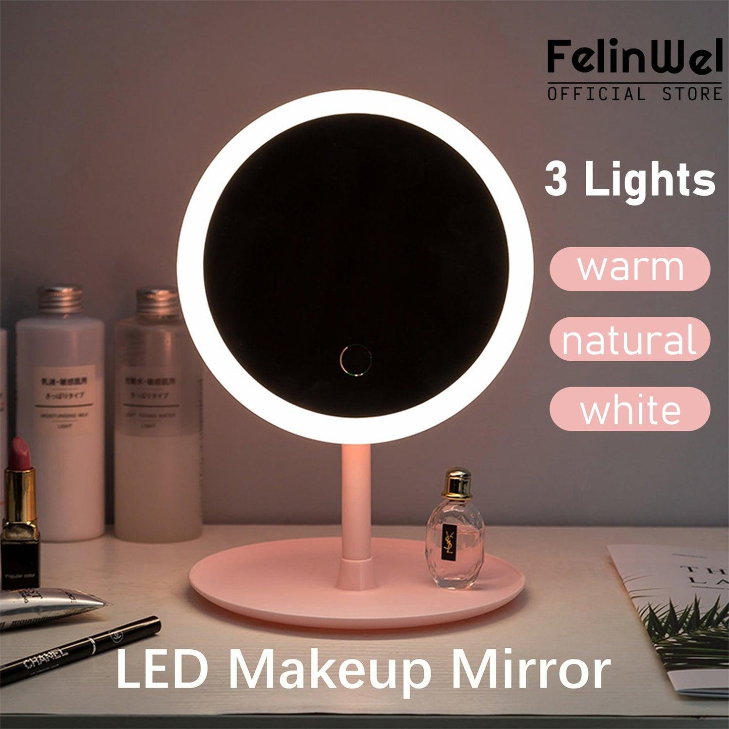 Makeup Mirror with LED Lights - FelinWel