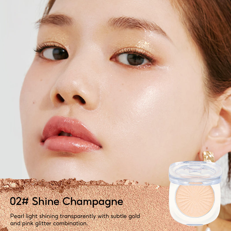 FelinWel Shiny Diamond Highlighter Palette Shimmer Glow Highlighting Powder
