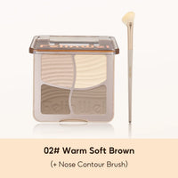 FelinWel 4 Colors Highlighter Contour Palette Makeup 3D Bronzer Matte Powder