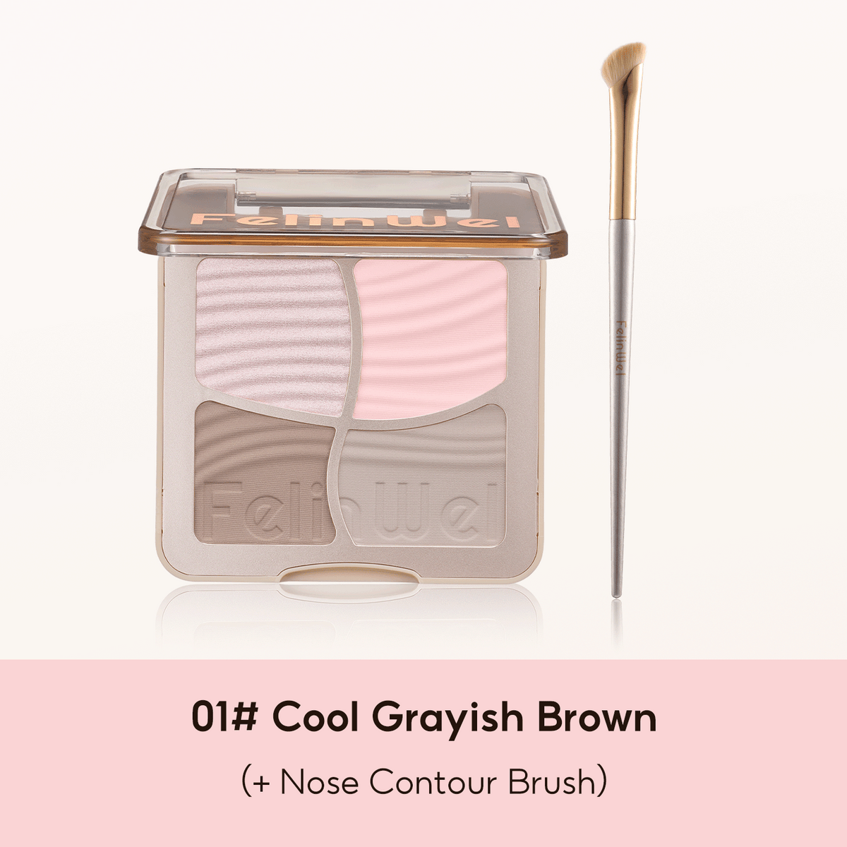 FelinWel 4-in-1 Face Palette – Contour, Bronzer, Blush & Highlighter
