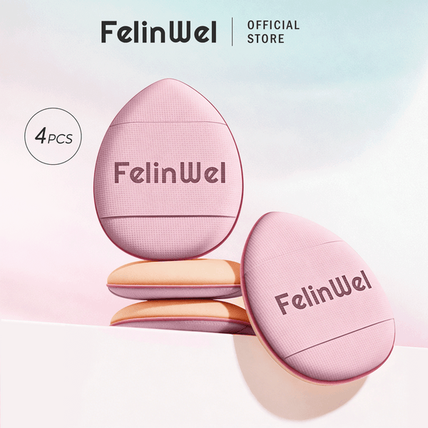 FelinWel Mini Finger Puff Set – Precision Concealer & Foundation Detail Sponge