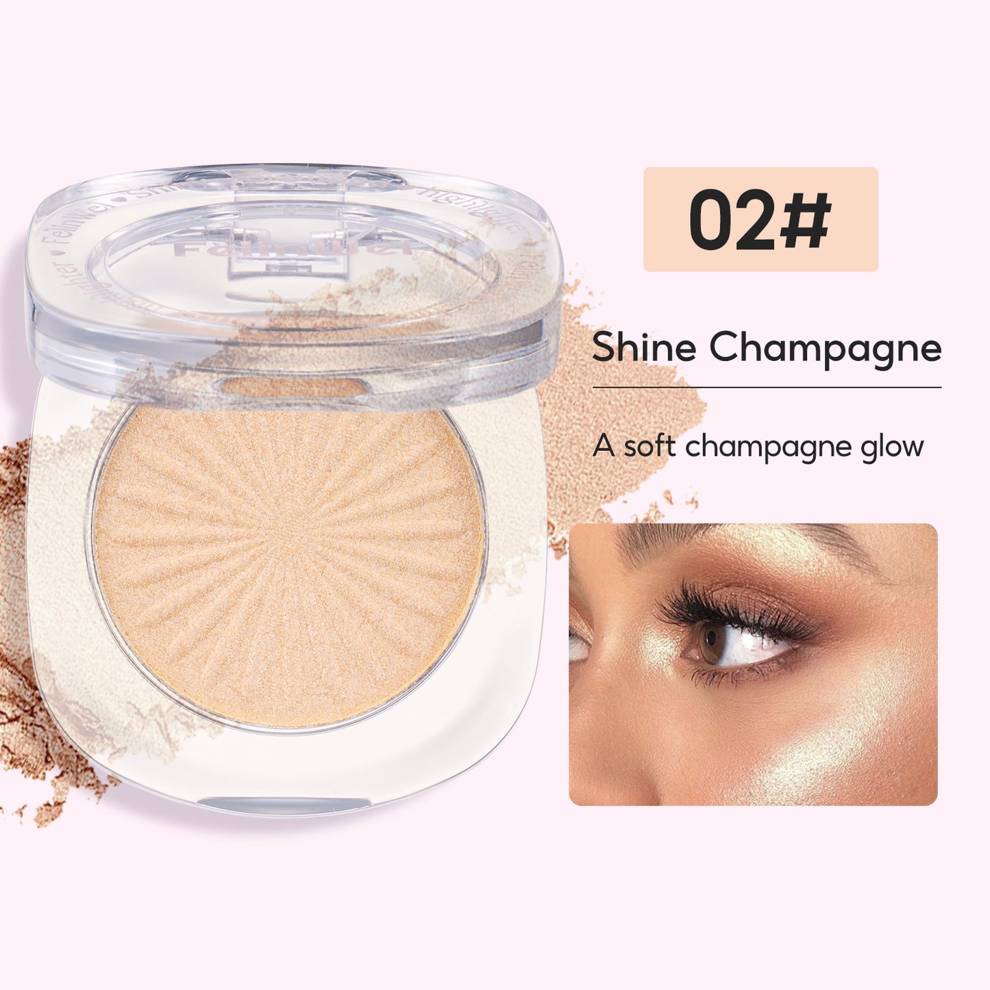 FelinWel Shiny Diamond Highlighter Palette Shimmer Glow Highlighting Powder