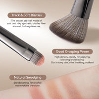 FelinWel 7 Pcs Professional Makeup Brushes Set Cruelty-Free Vegan with Optional Bag