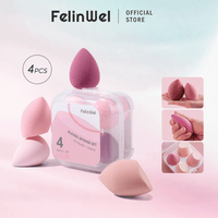 FelinWel 4-Pack Makeup Sponge Blender Set – Latex-Free, Hydrophilic