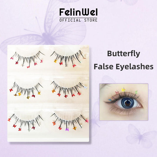 FelinWel - Butterfly False Eyelashes Comfortable Easy to Apply