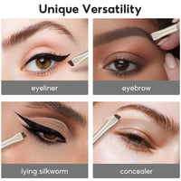 FelinWel 2 Pcs Angled Eyeliner & Eyebrow Makeup Brushes