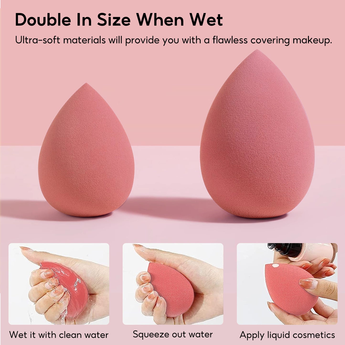 FelinWel 4 Pack Beauty Blender Makeup Sponges Set