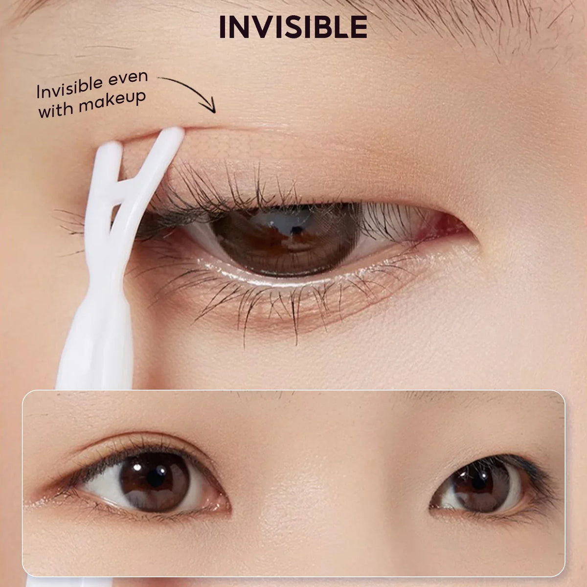 FelinWel Invisible Double Eyelid Tape Stickers, Eyelid Tape for Hooded Eyes, Self-Adhesive