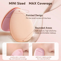 FelinWel Mini Finger Puff Set – Precision Concealer & Foundation Detail Sponge