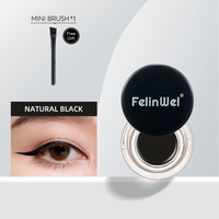 FelinWel 2-in-1 Gel Eyeliner & Brow Set – Waterproof, Brushes Included