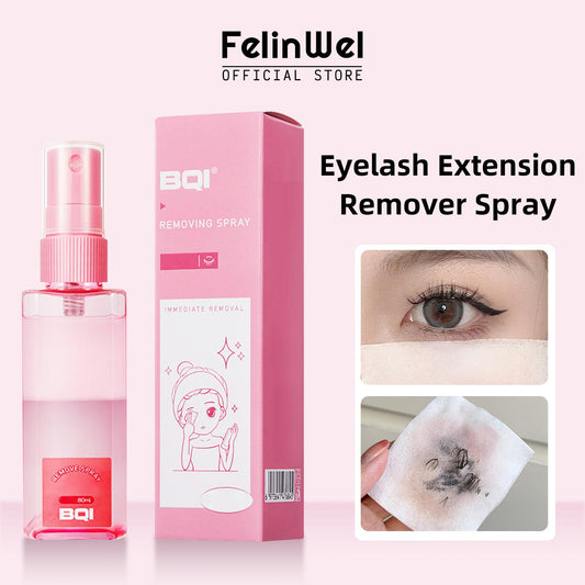 FelinWel - Eyelash Extension Remover Spray, Professional Eyelash Extension Glue Removal Spray, Low Irritation Fast Acting Removing Eyelash Extension Glue Spray