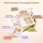 FelinWel Color Corrector Palette for Dark Circles, Redness & Blemishes, Creamy Concealer + Setting Powder with Hydrating Ingredients, 12H Crease-Proof Wear