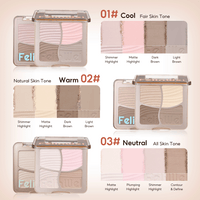 FelinWel 4-in-1 Face Palette – Contour, Bronzer, Blush & Highlighter