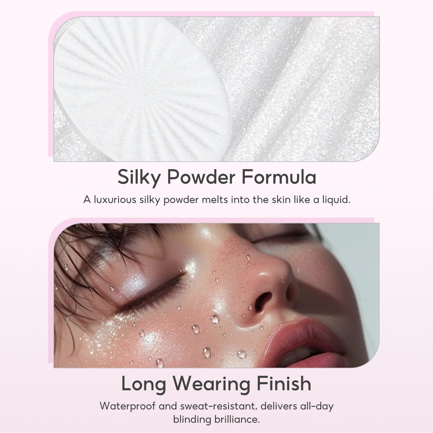 FelinWel Shiny Diamond Highlighter Palette Shimmer Glow Highlighting Powder