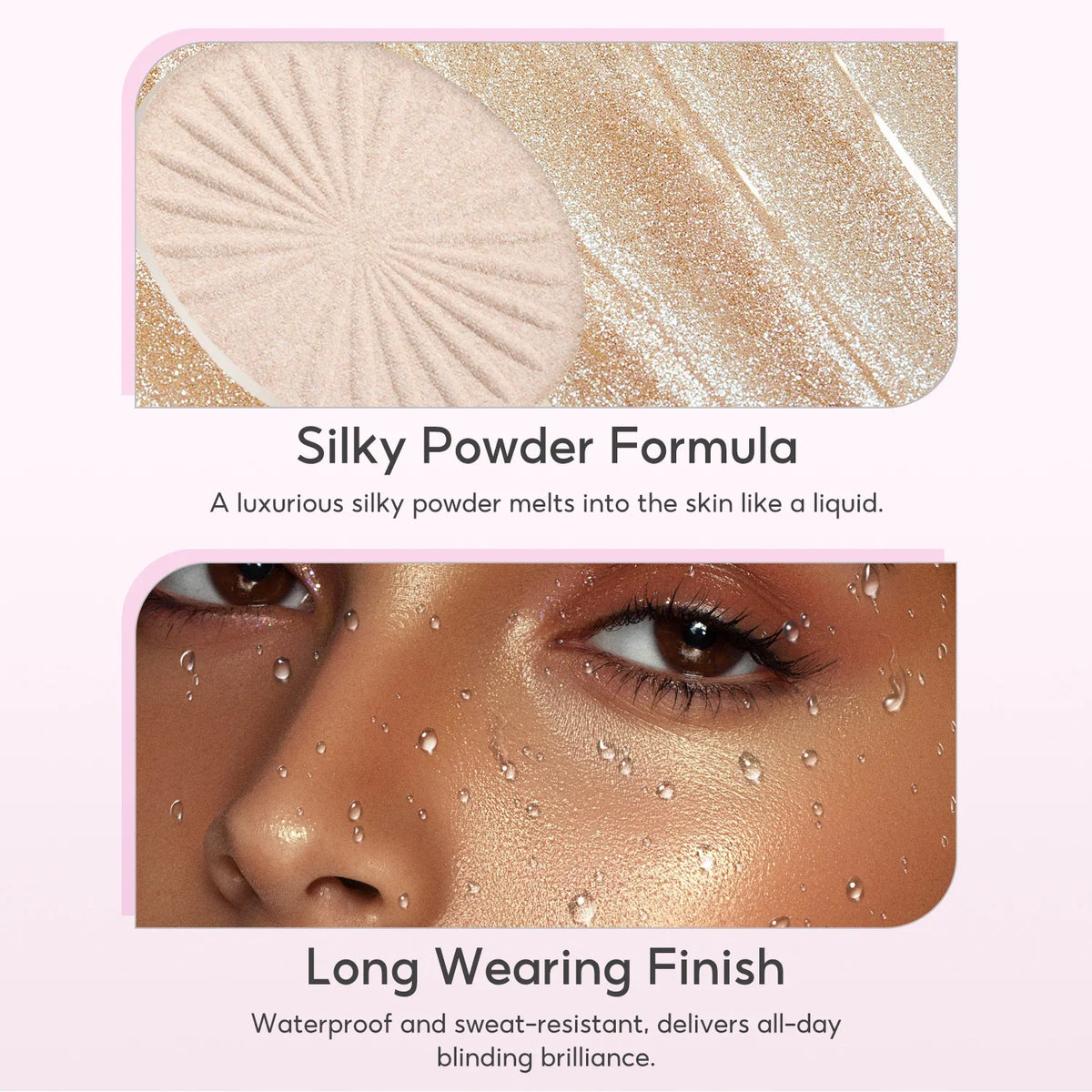 FelinWel Shimmer Highlighter Palette – 2 Shades, Vegan & Cruelty-Free
