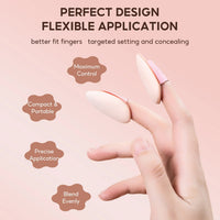FelinWel Mini Finger Puff Set – Precision Concealer & Foundation Detail Sponge