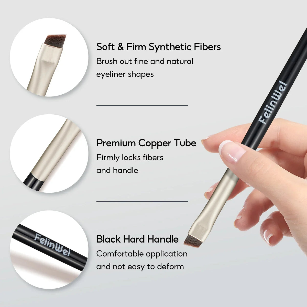 FelinWel 2-in-1 Gel Eyeliner & Brow Set – Waterproof, Brushes Included