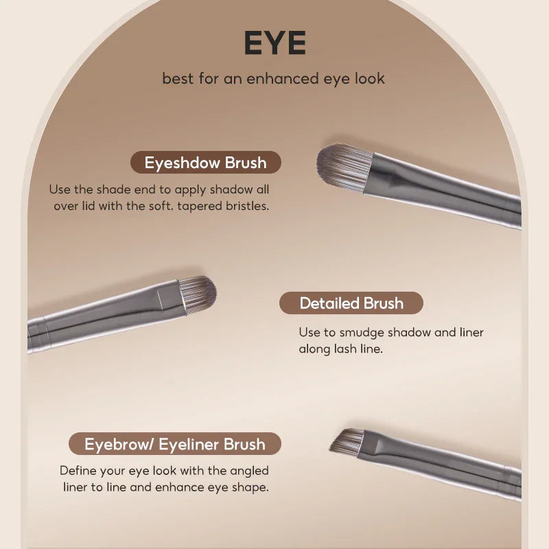 FelinWel 7 Pcs Professional Makeup Brushes Set Cruelty-Free Vegan with Optional Bag