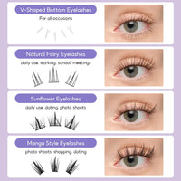 FelinWel 154-Pcs DIY Cluster Lash Kit – 4 Styles, Natural to Mega