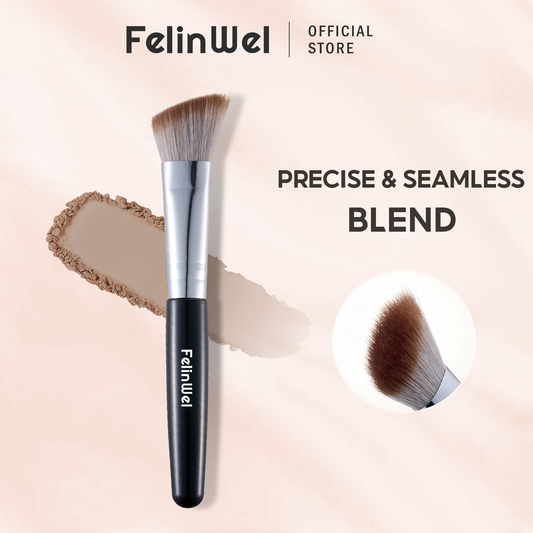 FelinWel - Hairline Powder Brush, Slope Brush, Soft, Precise Blending, Multifunctional, High-quality Fiber, Vegan