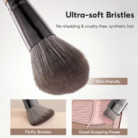 FelinWel 7 Pcs Professional Makeup Brushes Set Cruelty-Free Vegan with Optional Bag