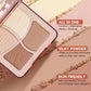 FelinWel 4 Colors Highlighter Contour Palette Makeup 3D Bronzer Matte Powder