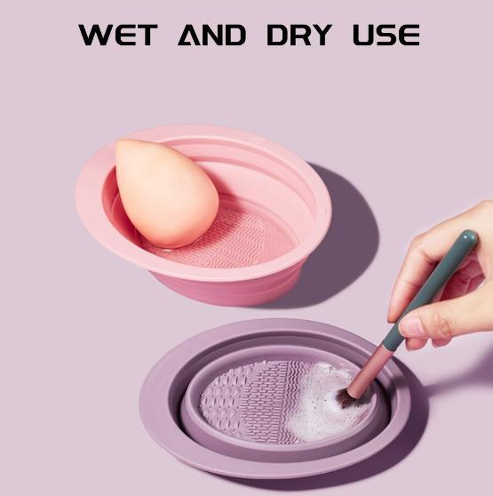 FelinWel - Makeup Brush Tools Cleaner Set, Portable Washing Tools, Easy To Clean Brush, Sponge