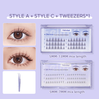 FelinWel DIY Cluster Lash Kit with Glue – Natural Look, Reusable