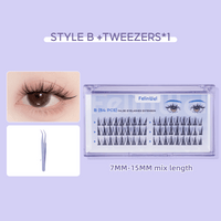 FelinWel DIY Cluster Lash Kit with Glue – Natural Look, Reusable