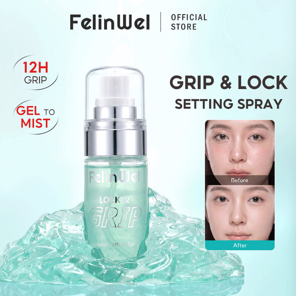 FelinWel - Lock & Grip Makeup Setting Spray, GEL-to-MIST Formula, Ultra-long Wear