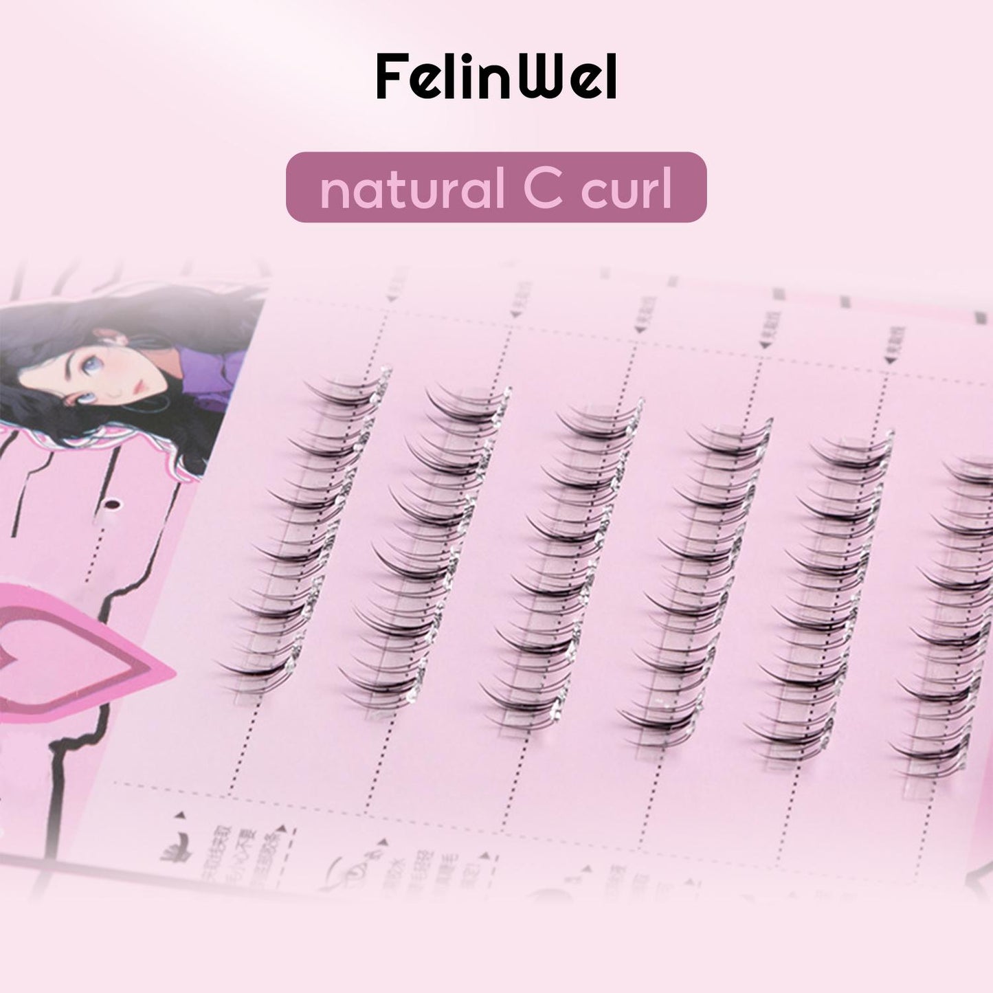 FelinWel - Self-adhesive False Lower Eyelashes, Glue-free, Reusable