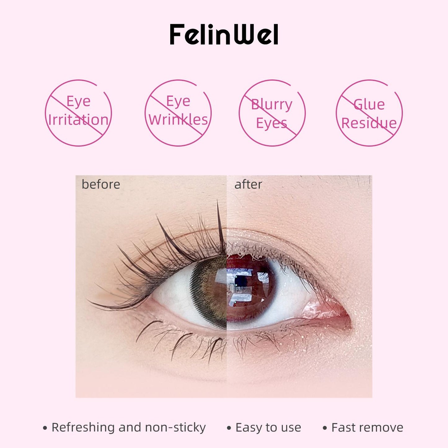 FelinWel - Eyelash Extension Remover Spray, Professional Eyelash Extension Glue Removal Spray