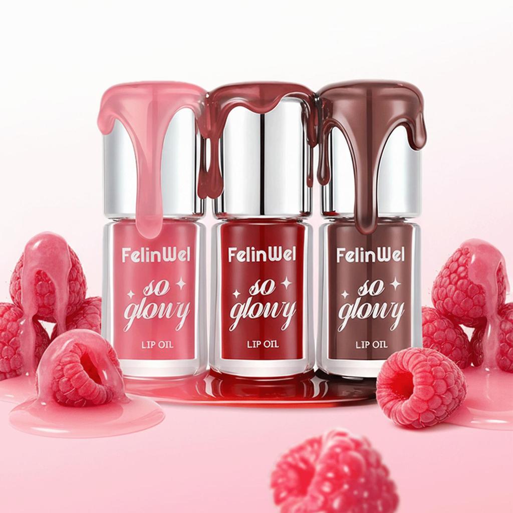 FelinWel Moisturizing Lip Oil with Glossy and Sheer Finish, Blur-Glowy Texture, Nourishing Ingredients