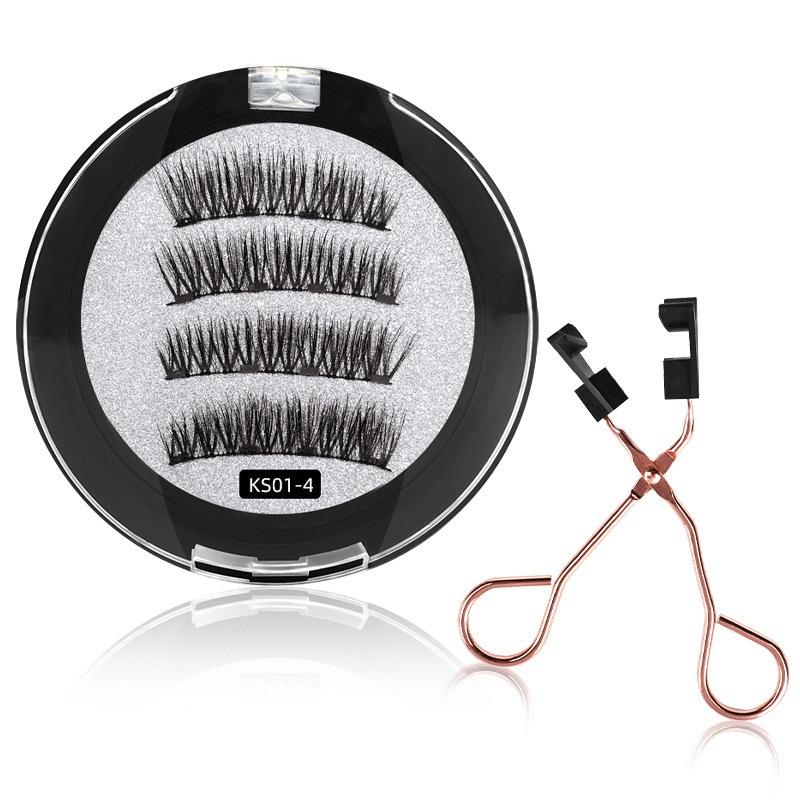 FelinWel Magnetic False Eyelashes Set, Reusable Natural Look False Eyelashes Black Eyelashes