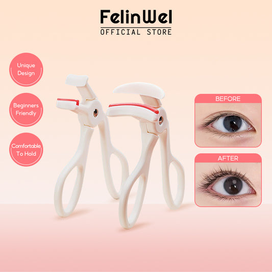 FelinWel Portable Eyelash Curler Wide Angle and Partial Lash Curler