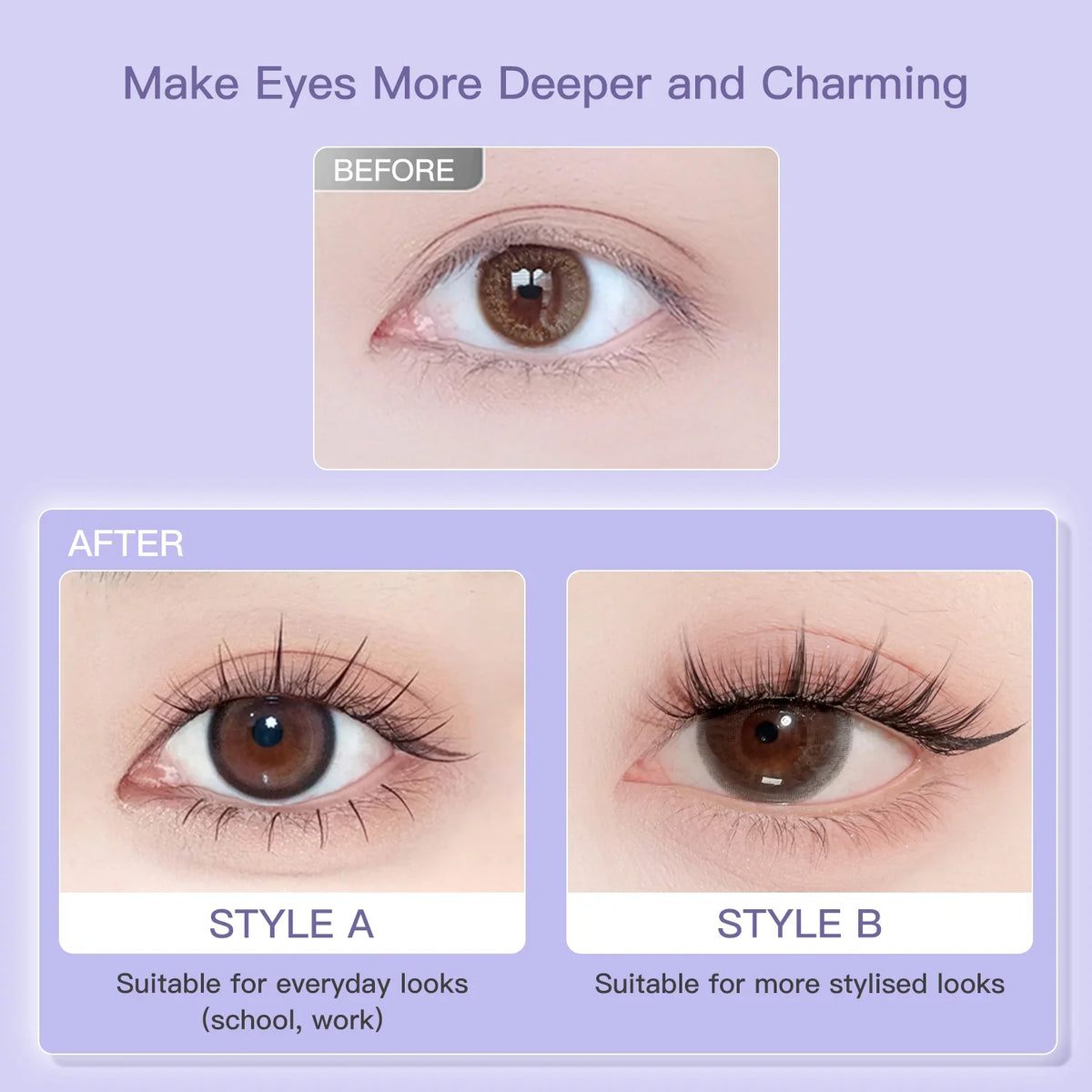 FelinWel False Cluster Eyelashes Extension with Glue & Lashes Extensions Kit