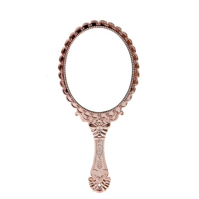 FelinWel - Vintage Style Oval Hand Held Vanity Mirror - FelinWel