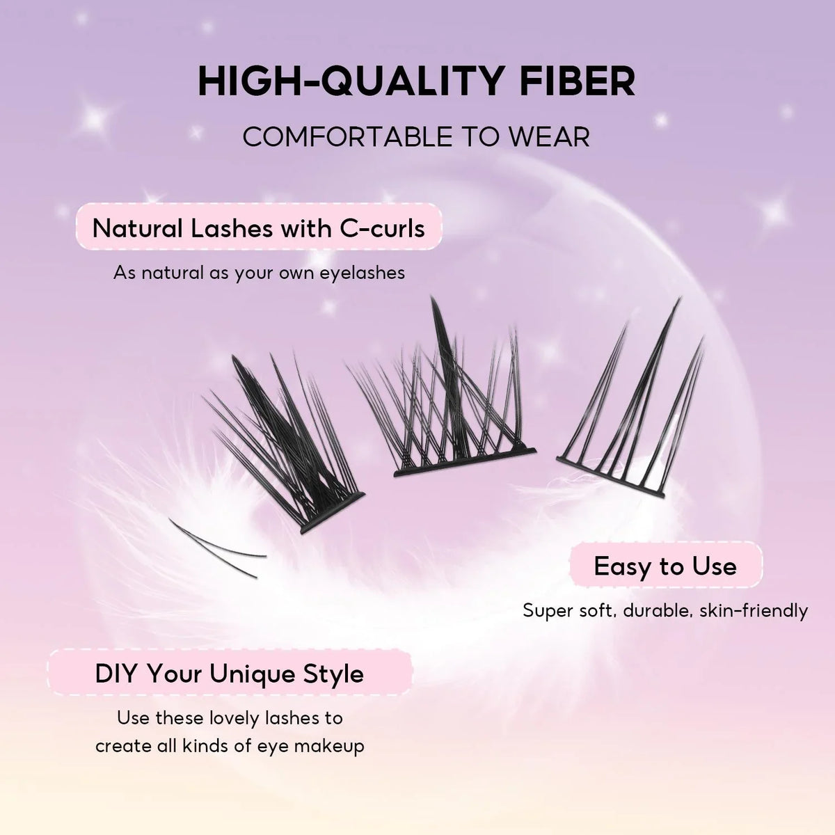 FelinWel 154-Pcs DIY Cluster Lash Kit – 4 Styles, Natural to Mega